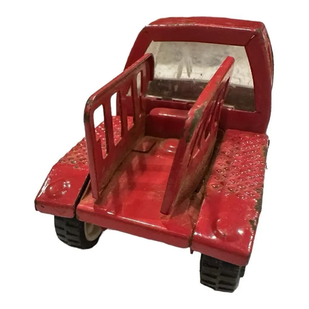 Vintage 1960s Buddy L Red Pressed Steel Pick-Up Truck Hong Kong